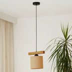Lampa wisząca DUOLLA FOREST 92349 Brązowy/naturalny 1xE27 średn.17cm