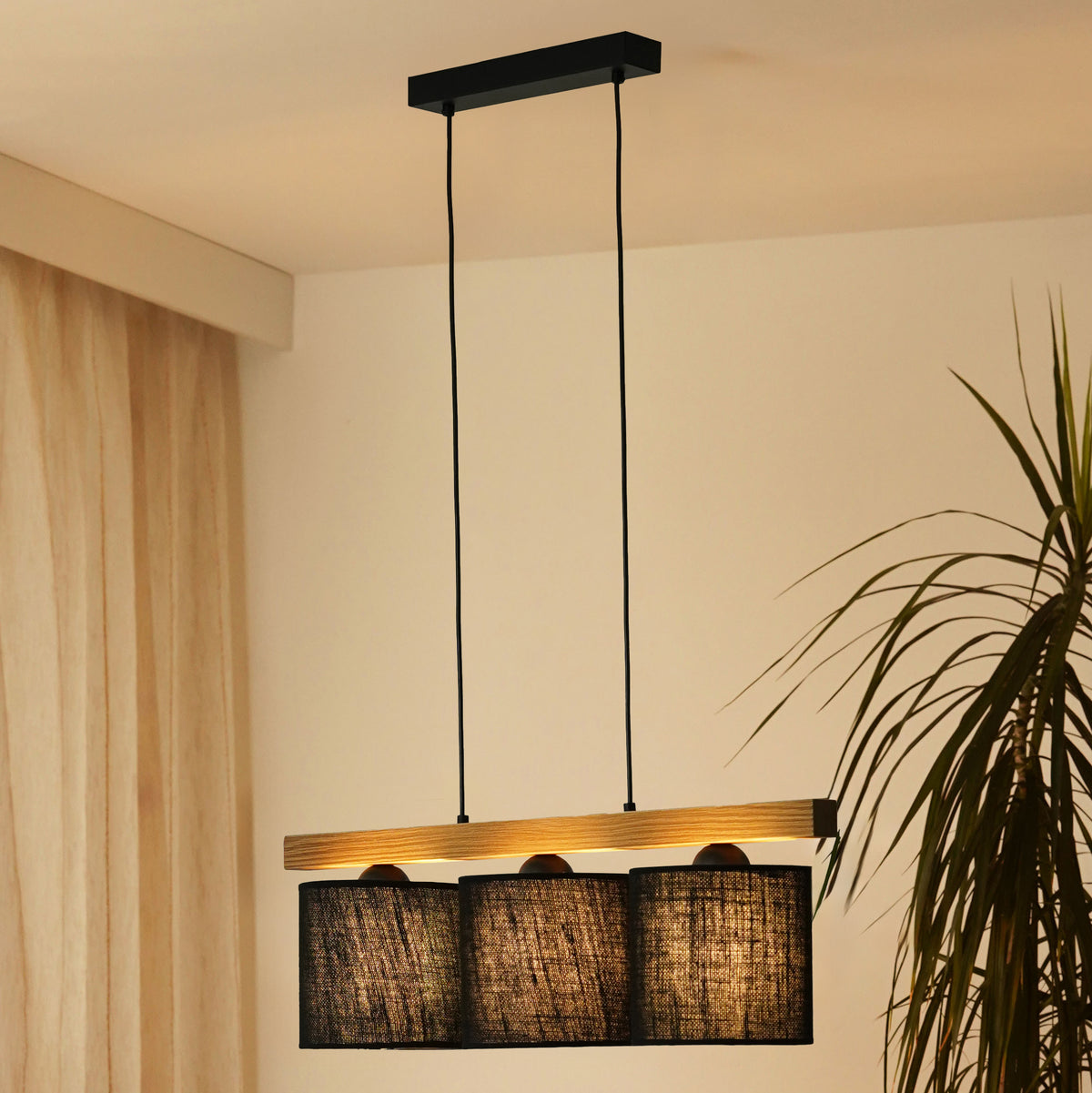Lampa wisząca DUOLLA FOREST 92356 Czarny/n/a 3xE27 średn.17cm