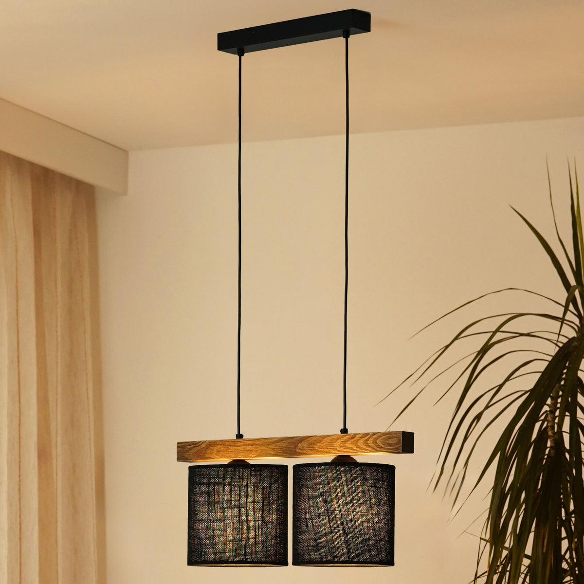 Lampa wisząca DUOLLA FOREST 92509 Czarny/n/a 2xE27 średn.17cm