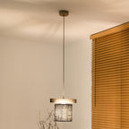 Lampa wisząca DUOLLA FOREST 92875 szary/naturalny 1xE27 średn.17cm
