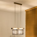 Lampa wisząca DUOLLA FOREST 92929 szary/naturalny 2xE27 średn.17cm