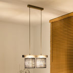 Lampa wisząca DUOLLA FOREST 92929 szary/naturalny 2xE27 średn.17cm