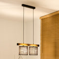 Lampa wisząca DUOLLA FOREST 92950 Czarny/naturalny 2xE27 średn.17cm