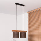 Lampa wisząca DUOLLA FOREST 92950 Czarny/naturalny 2xE27 średn.17cm