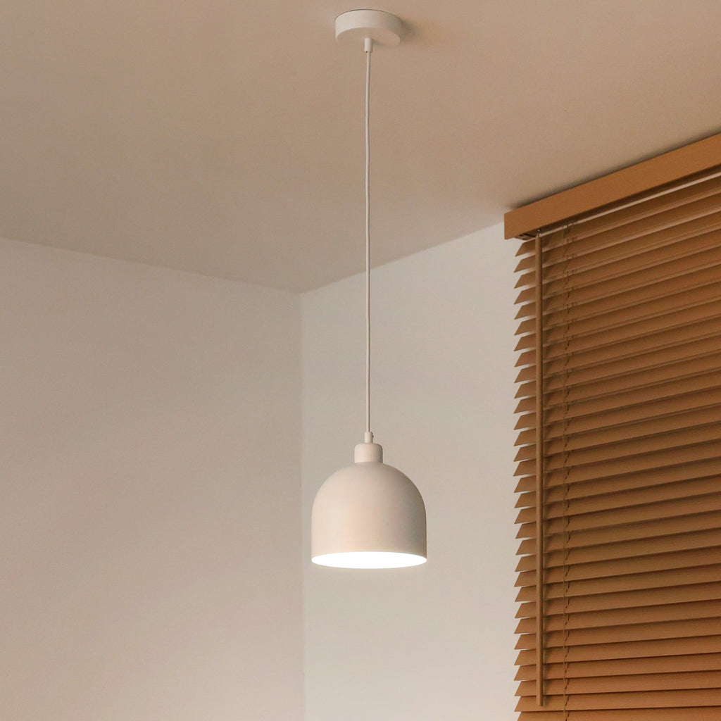 Lampa wisząca DUOLLA IRONLINE METAL BELL BIAŁY 70538 Biały/metaliczny 1xE27 średn.17cm