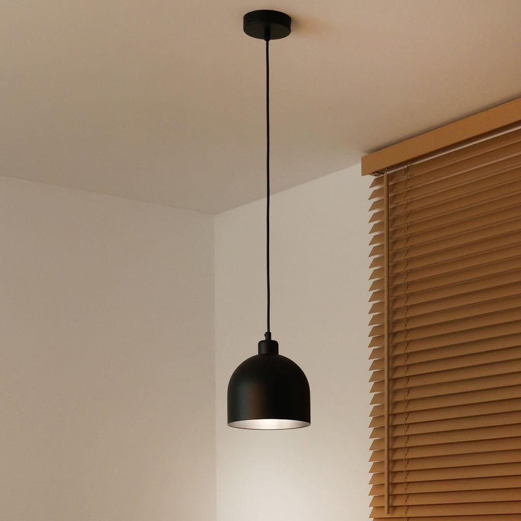 Lampa wisząca DUOLLA IRONLINE METAL BELL CZARNY 70552 Czarny/metaliczny 1xE27 średn.17cm