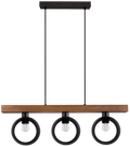 Lampa wisząca DUOLLA IRONLINE METAL BLACK RING 53672 Czarny/naturalny 3xE27 średn.10cm