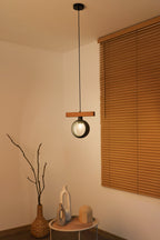Lampa wisząca DUOLLA IRONLINE METAL BLACK RING 70415 Czarny/naturalny 1xE27 średn.10cm