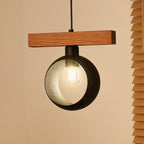 Lampa wisząca DUOLLA IRONLINE METAL BLACK RING 70415 Czarny/naturalny 1xE27 średn.10cm