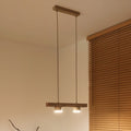 Lampa wisząca DUOLLA IRONLINE METAL / DREWNO CUP BEŻOWY 70460 Beżowy/naturalny 2xE27 średn.9cm