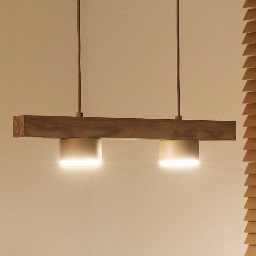 Lampa wisząca DUOLLA IRONLINE METAL / DREWNO CUP BEŻOWY 70460 Beżowy/naturalny 2xE27 średn.9cm