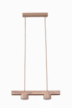 Lampa wisząca DUOLLA IRONLINE METAL / DREWNO CUP BEŻOWY 70460 Beżowy/naturalny 2xE27 średn.9cm