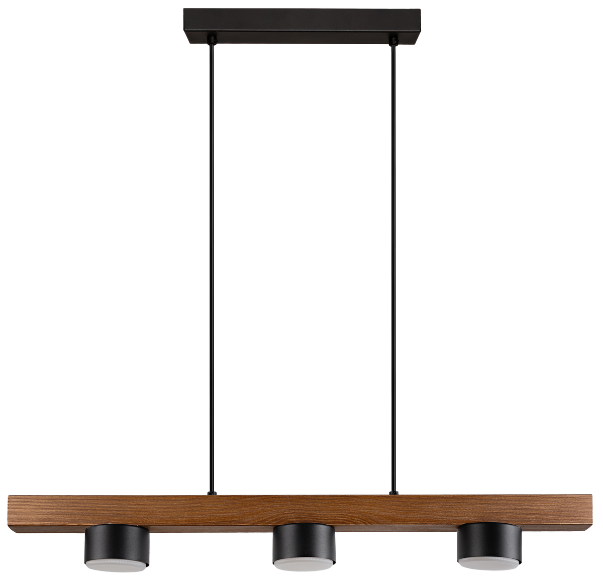 Lampa wisząca DUOLLA IRONLINE METAL / DREWNO CUP CZARNY 54112 Czarny/naturalny 3xE27 średn.9cm