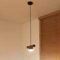 Lampa wisząca DUOLLA IRONLINE METAL / DREWNO CUP CZARNY 70477 Czarny/naturalny 1xE27 średn.9cm