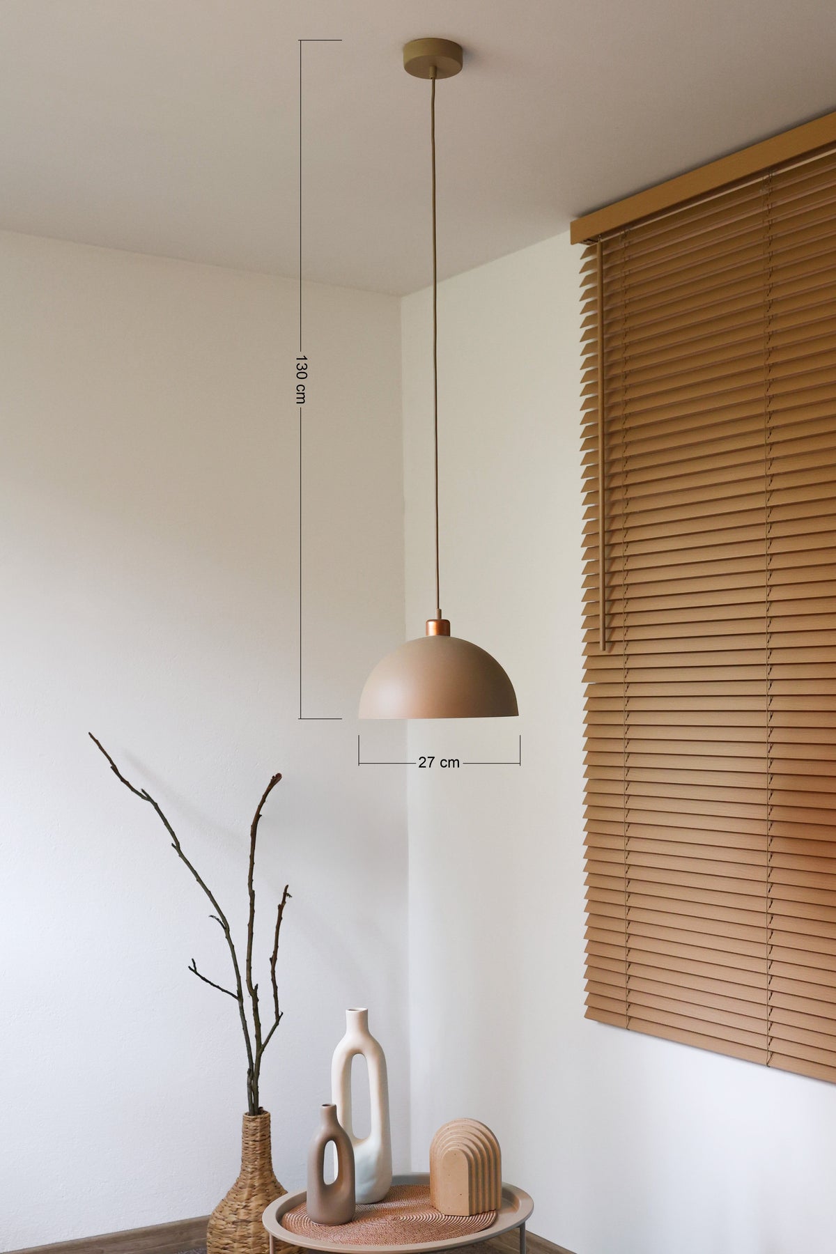 Lampa wisząca DUOLLA IRONLINE METAL MOON BEŻOWY 70484 Beżowy/miedziany 1xE27 średn.27cm