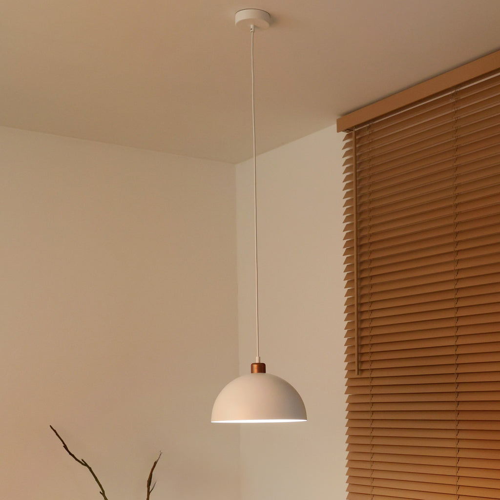 Lampa wisząca DUOLLA IRONLINE METAL MOON BIAŁY 70507 Biały/złoty 1xE27 średn.27cm