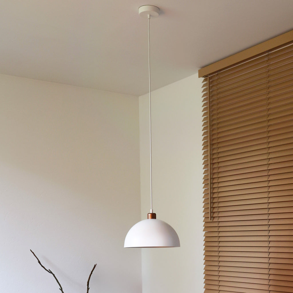Lampa wisząca DUOLLA IRONLINE METAL MOON BIAŁY 70507 Biały/złoty 1xE27 średn.27cm