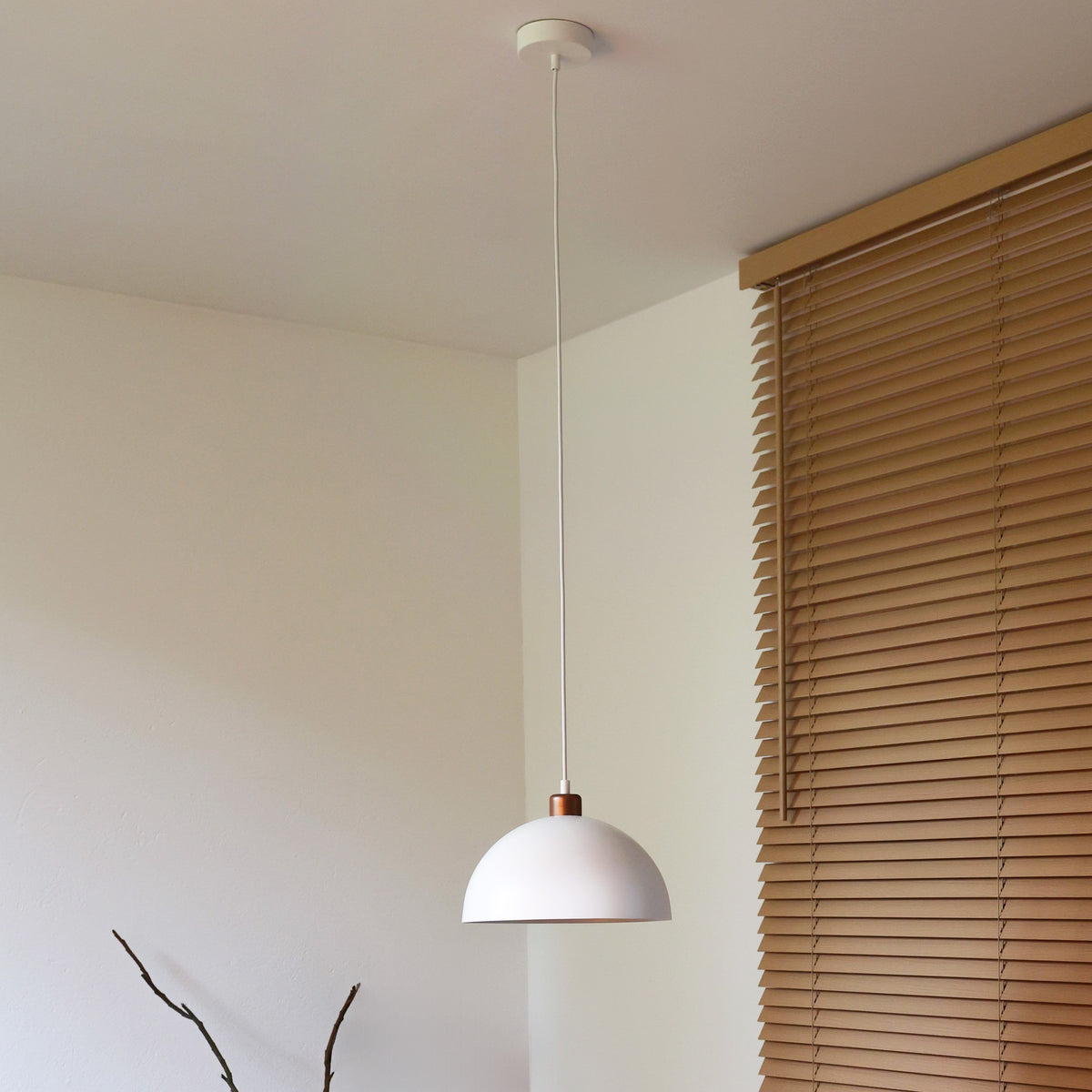Lampa wisząca DUOLLA IRONLINE METAL MOON BIAŁY 70507 Biały/złoty 1xE27 średn.27cm