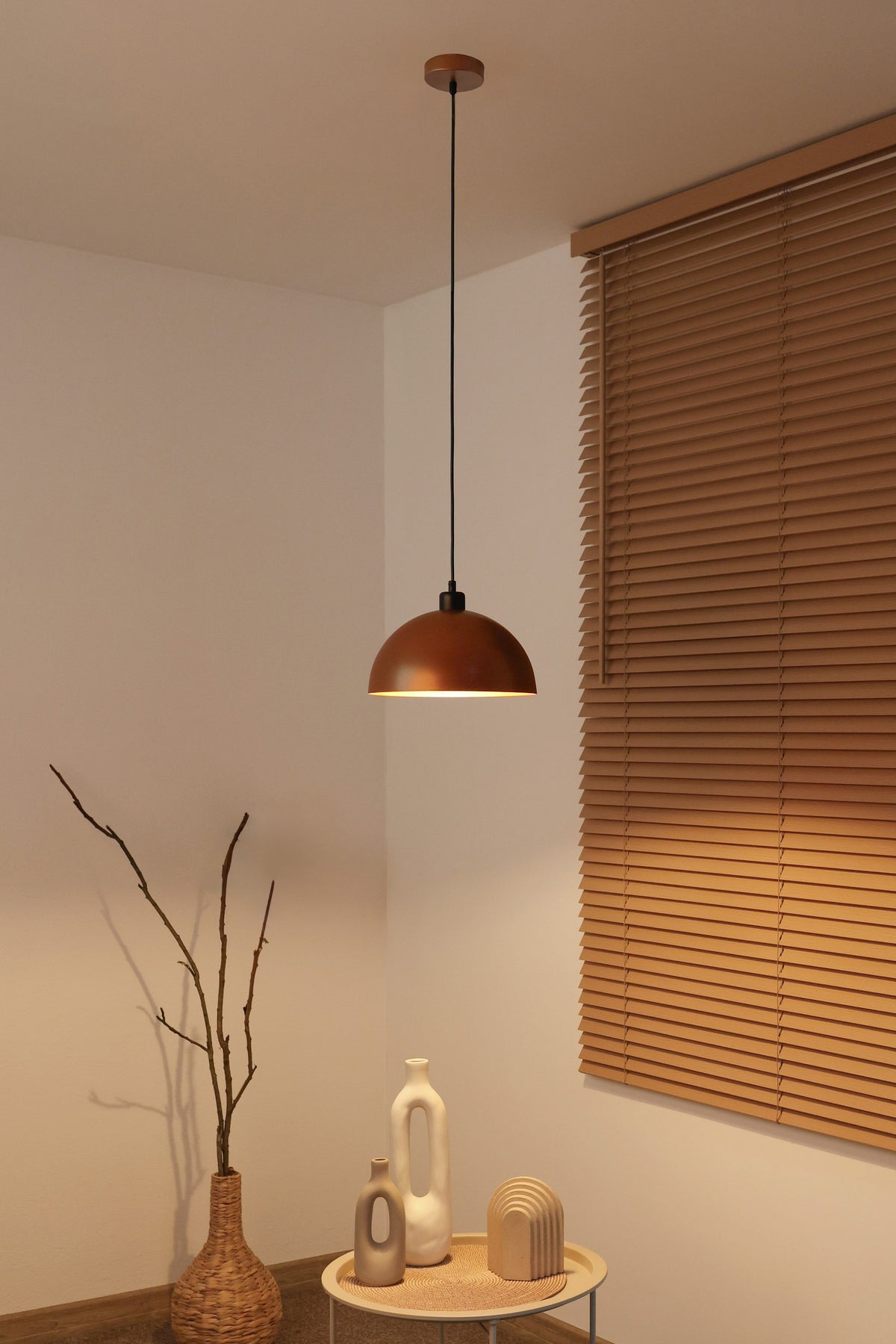 Lampa wisząca DUOLLA IRONLINE METAL MOON MIEDZIANY 70514 Brązowy/miedziany 1xE27 średn.27cm