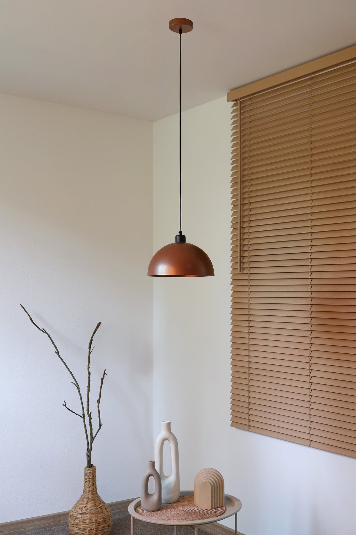 Lampa wisząca DUOLLA IRONLINE METAL MOON MIEDZIANY 70514 Brązowy/miedziany 1xE27 średn.27cm
