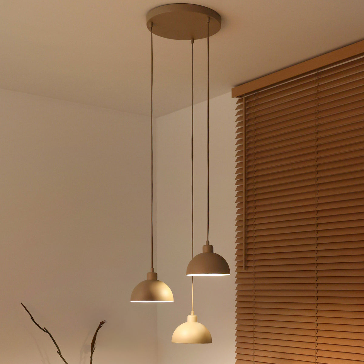 Lampa wisząca DUOLLA IRONLINE METAL ROSSA BEŻOWY 70446 Beżowy/n/a 3xE27 średn.30cm