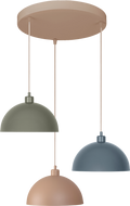 Lampa wisząca DUOLLA IRONLINE METAL ROSSA MIX 54075 Zielony/Szary 3xE27 średn.30cm