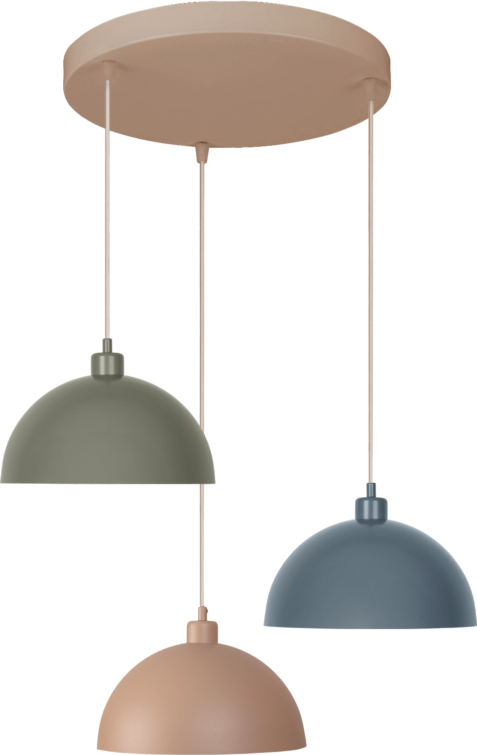 Lampa wisząca DUOLLA IRONLINE METAL ROSSA MIX 54075 Zielony/Szary 3xE27 średn.30cm