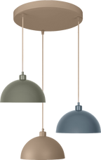Lampa wisząca DUOLLA IRONLINE METAL ROSSA MIX 54075 Zielony/Szary 3xE27 średn.30cm