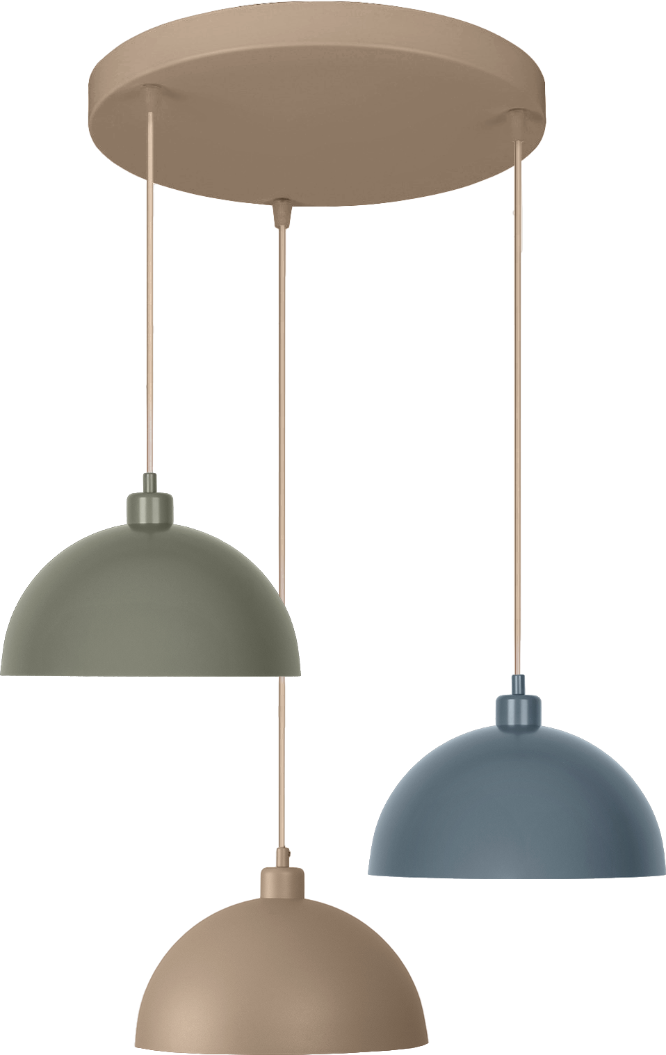 Lampa wisząca DUOLLA IRONLINE METAL ROSSA MIX 54075 Zielony/Szary 3xE27 średn.30cm