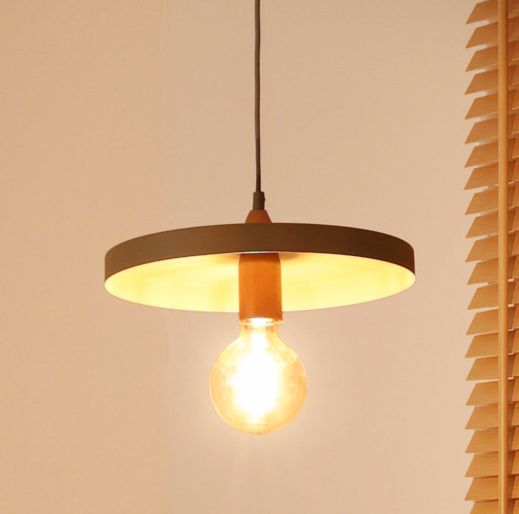 Lampa wisząca DUOLLA IRONLINE METAL TALERZ 300 BEŻOWA 70569 Beżowy/miedziany 1xE27 średn.30cm