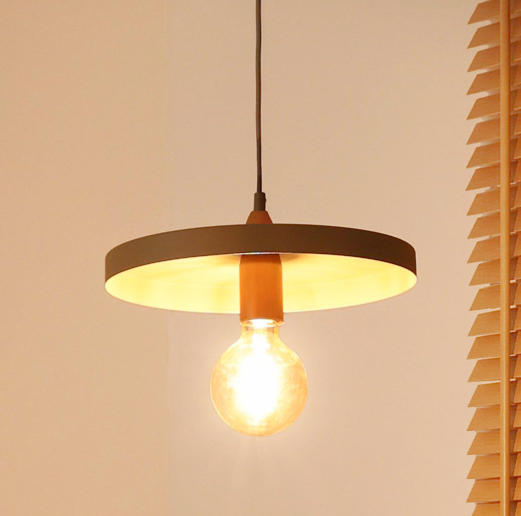 Lampa wisząca DUOLLA IRONLINE METAL TALERZ 300 BEŻOWA 70569 Beżowy/miedziany 1xE27 średn.30cm