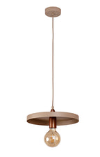 Lampa wisząca DUOLLA IRONLINE METAL TALERZ 300 BEŻOWA 70569 Beżowy/miedziany 1xE27 średn.30cm