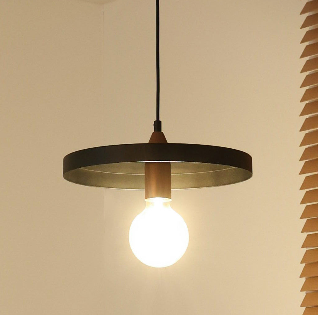 Lampa wisząca DUOLLA IRONLINE METAL TALERZ 300 CZARNA 70583 Czarny/n/a 1xE27 średn.30cm