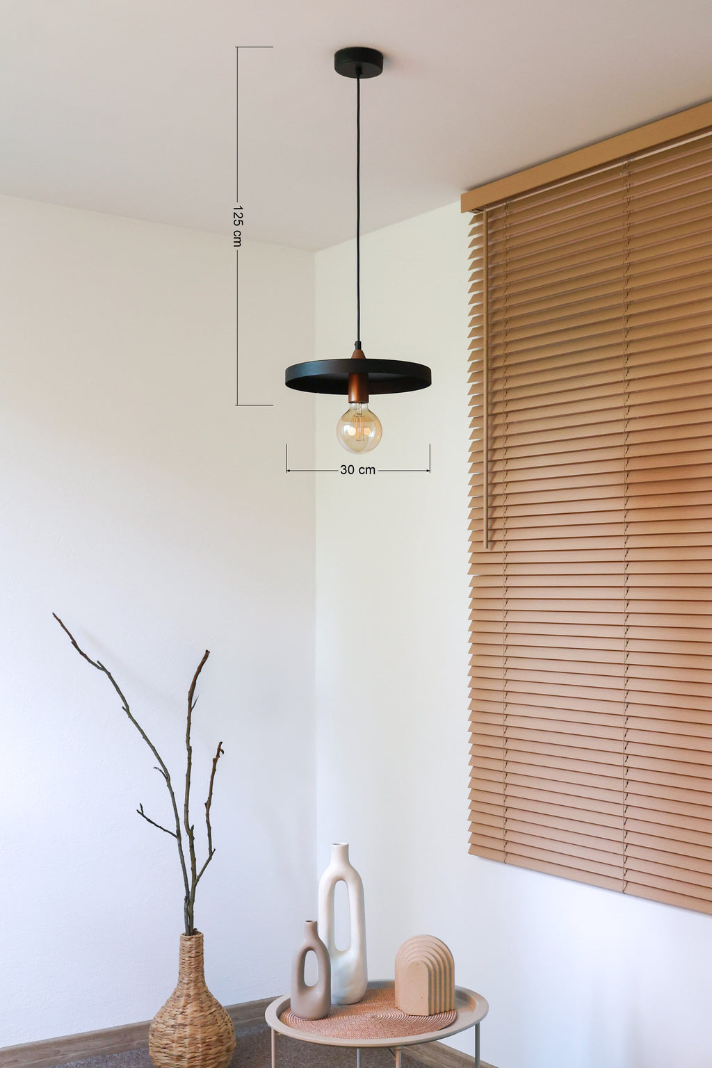 Lampa wisząca DUOLLA IRONLINE METAL TALERZ 300 CZARNA 70583 Czarny/n/a 1xE27 średn.30cm