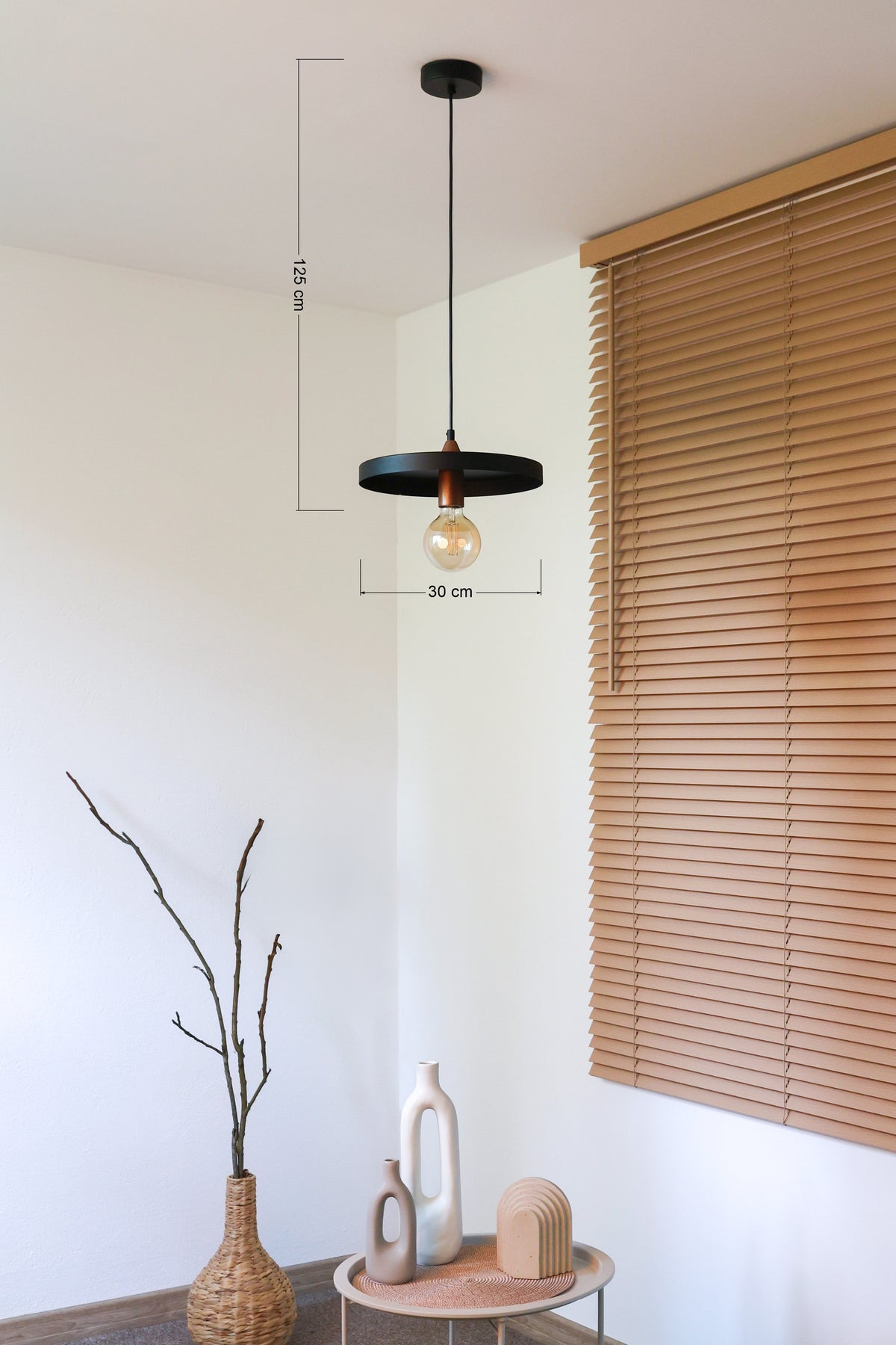Lampa wisząca DUOLLA IRONLINE METAL TALERZ 300 CZARNA 70583 Czarny/n/a 1xE27 średn.30cm