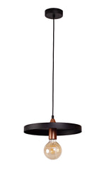 Lampa wisząca DUOLLA IRONLINE METAL TALERZ 300 CZARNA 70583 Czarny/n/a 1xE27 średn.30cm