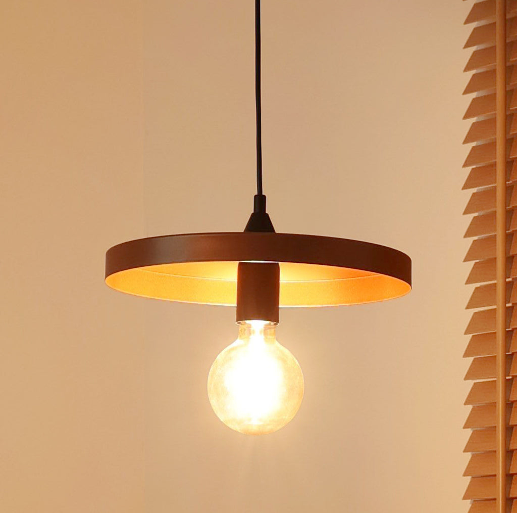Lampa wisząca DUOLLA IRONLINE METAL TALERZ 300 MIEDZIANA 70576 miedziany/Czarny 1xE27 średn.30cm
