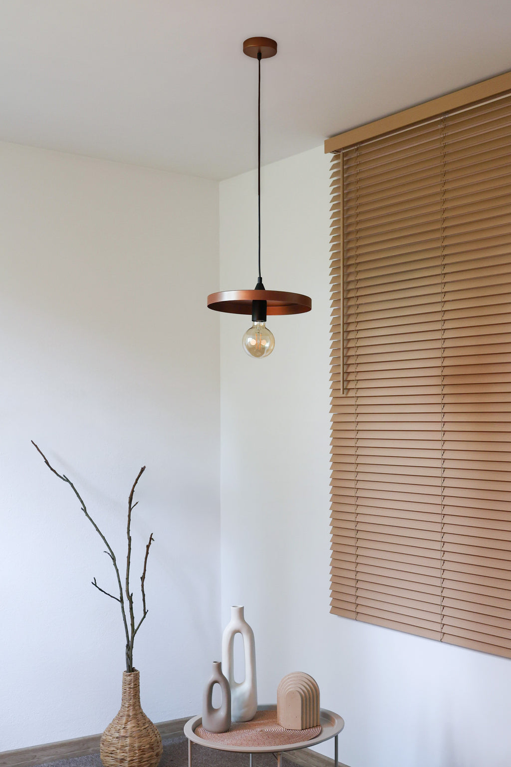 Lampa wisząca DUOLLA IRONLINE METAL TALERZ 300 MIEDZIANA 70576 miedziany/Czarny 1xE27 średn.30cm