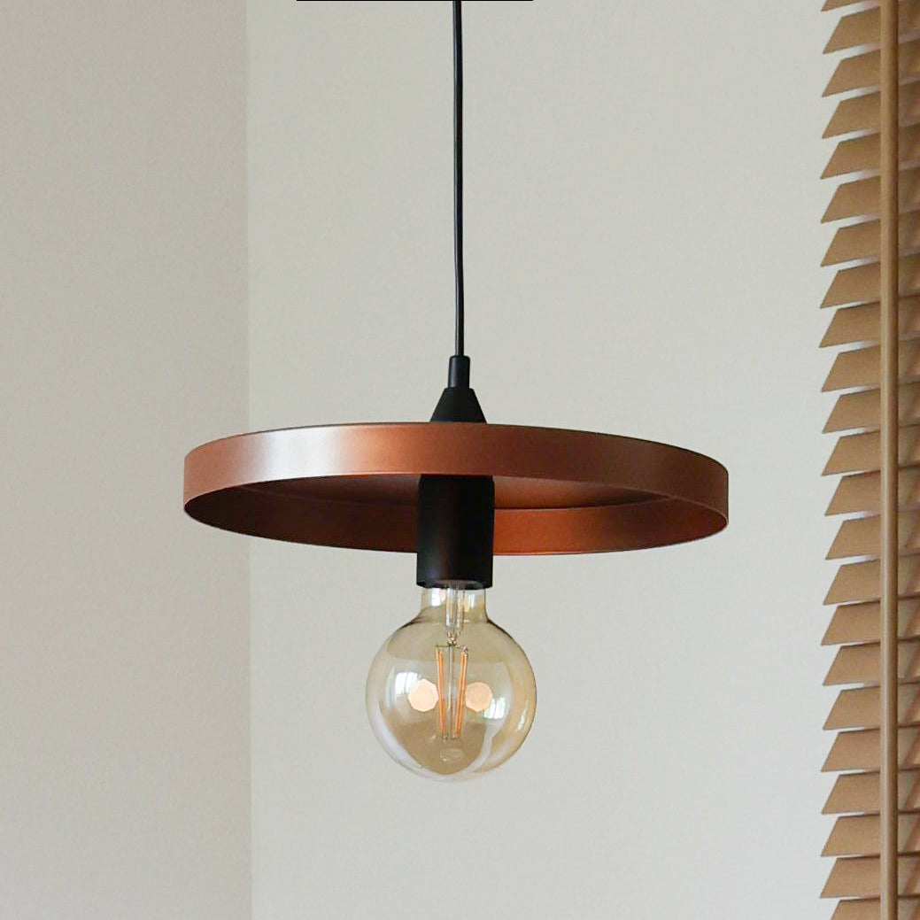 Lampa wisząca DUOLLA IRONLINE METAL TALERZ 300 MIEDZIANA 70576 miedziany/Czarny 1xE27 średn.30cm