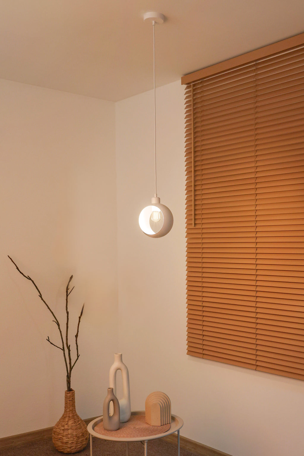 Lampa wisząca DUOLLA IRONLINE METALOWY RING BIAŁY 70422 Biały/n/a 1xE27 średn.10cm