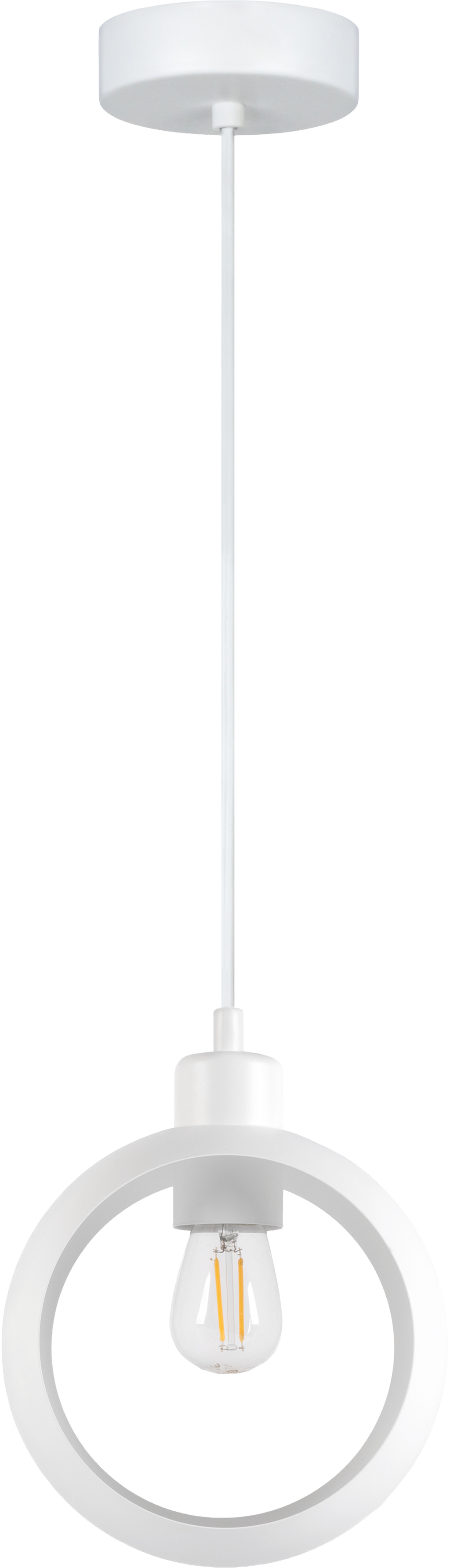 Lampa wisząca DUOLLA IRONLINE METALOWY RING BIAŁY 70422 Biały/n/a 1xE27 średn.10cm