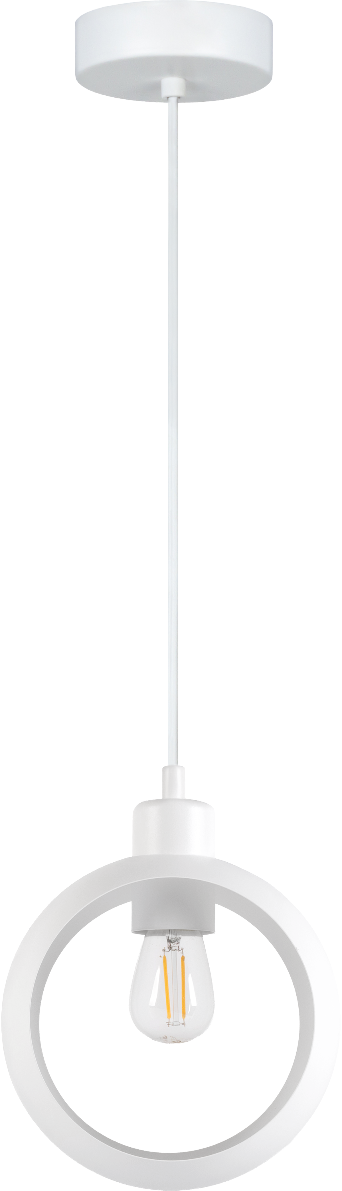 Lampa wisząca DUOLLA IRONLINE METALOWY RING BIAŁY 70422 Biały/n/a 1xE27 średn.10cm