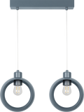 Lampa wisząca DUOLLA IRONLINE METALOWY RING SZARY 54013 szary/n/a 2xE27 średn.10cm