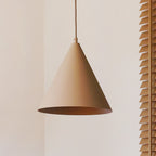 Lampa wisząca DUOLLA IRONLINE METALOWY STOŻEK BEŻOWY 70590 Beżowy/n/a 1xE27 średn.25cm