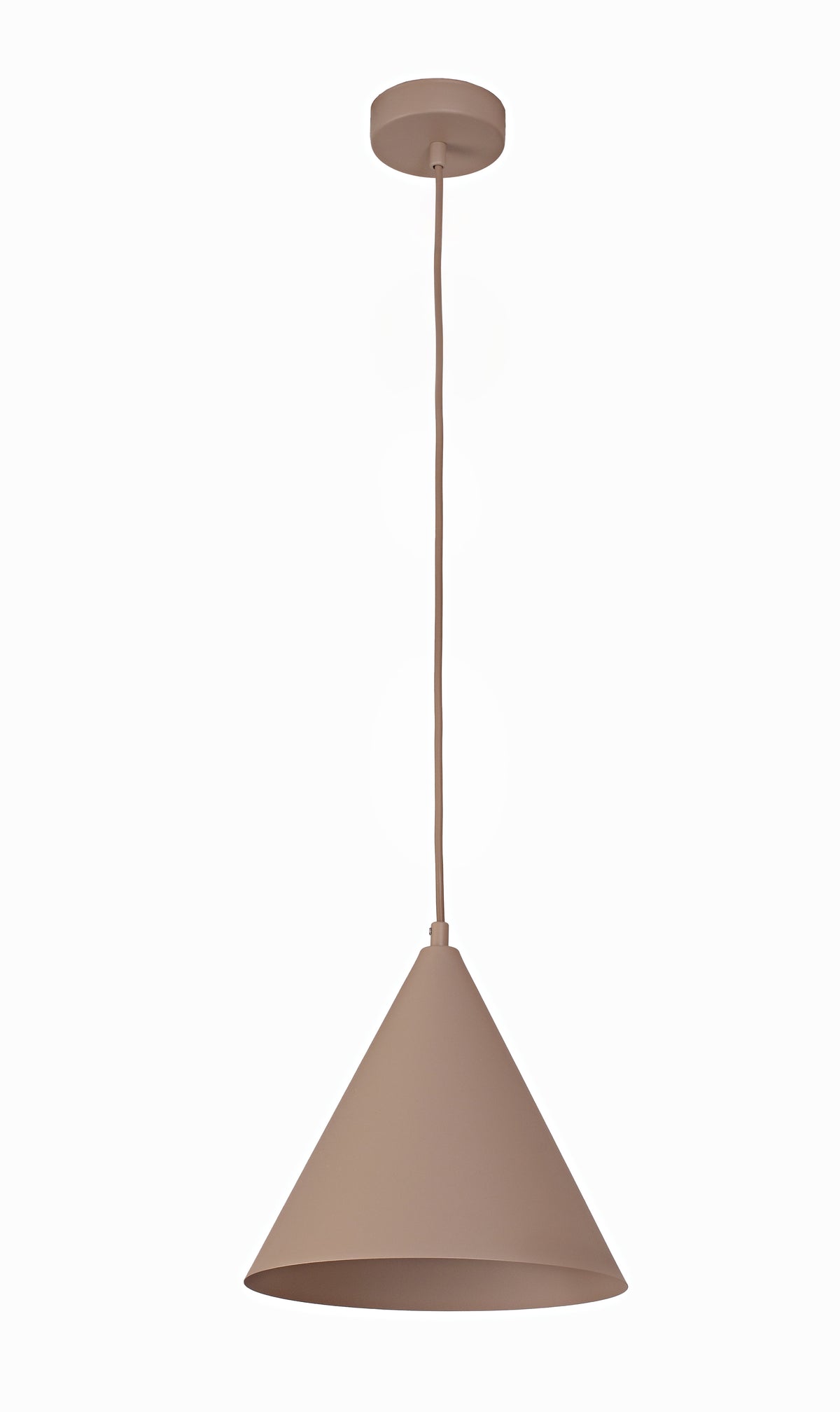 Lampa wisząca DUOLLA IRONLINE METALOWY STOŻEK BEŻOWY 70590 Beżowy/n/a 1xE27 średn.25cm