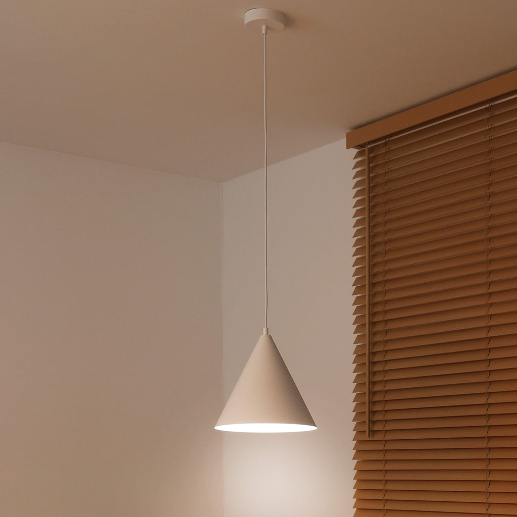 Lampa wisząca DUOLLA IRONLINE METALOWY STOŻEK BIAŁY 70606 Biały/n/a 1xE27 średn.25cm
