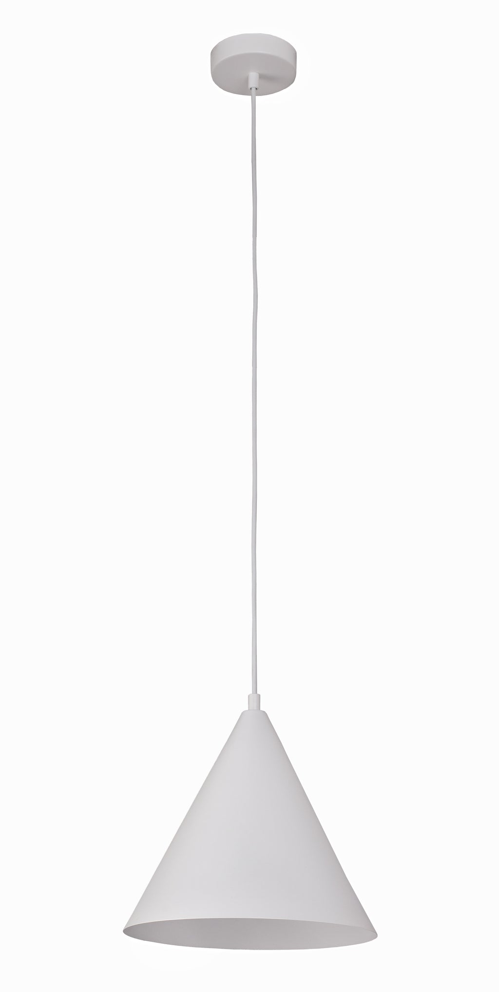 Lampa wisząca DUOLLA IRONLINE METALOWY STOŻEK BIAŁY 70606 Biały/n/a 1xE27 średn.25cm
