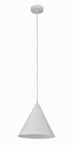 Lampa wisząca DUOLLA IRONLINE METALOWY STOŻEK BIAŁY 70606 Biały/n/a 1xE27 średn.25cm