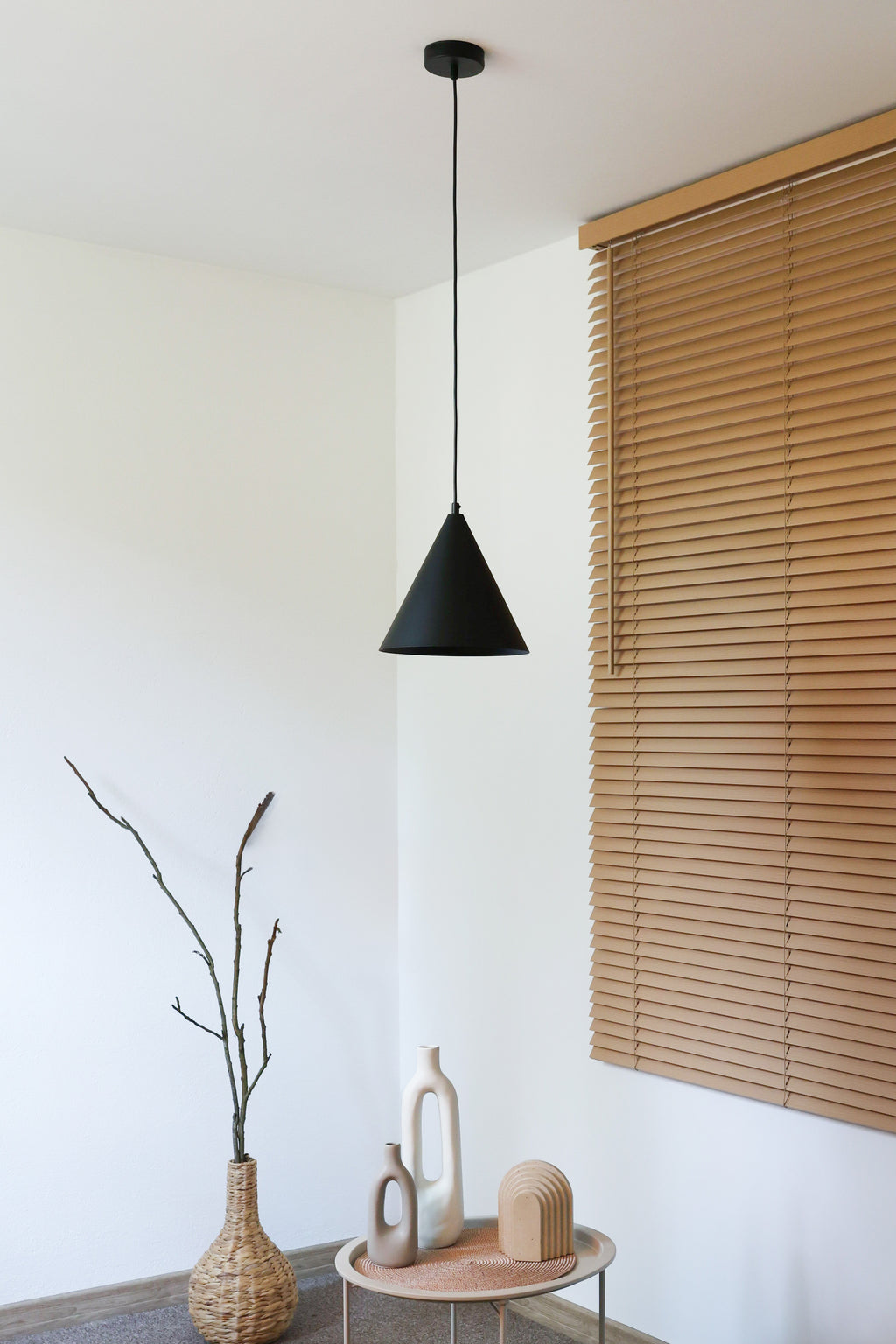 Lampa wisząca DUOLLA IRONLINE METALOWY STOŻEK CZARNY 70613 Czarny/n/a 1xE27 średn.25cm