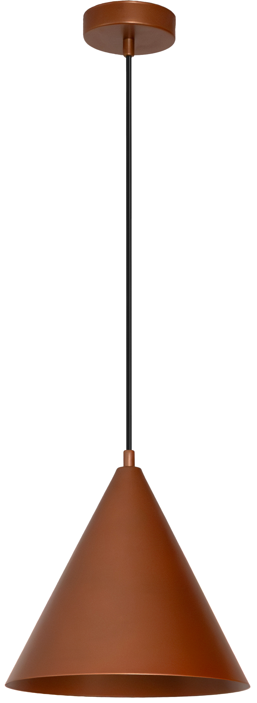 Lampa wisząca DUOLLA IRONLINE METALOWY STOŻEK MIEDZIANY 54259 miedziany/Brązowy 1xE27 średn.25cm